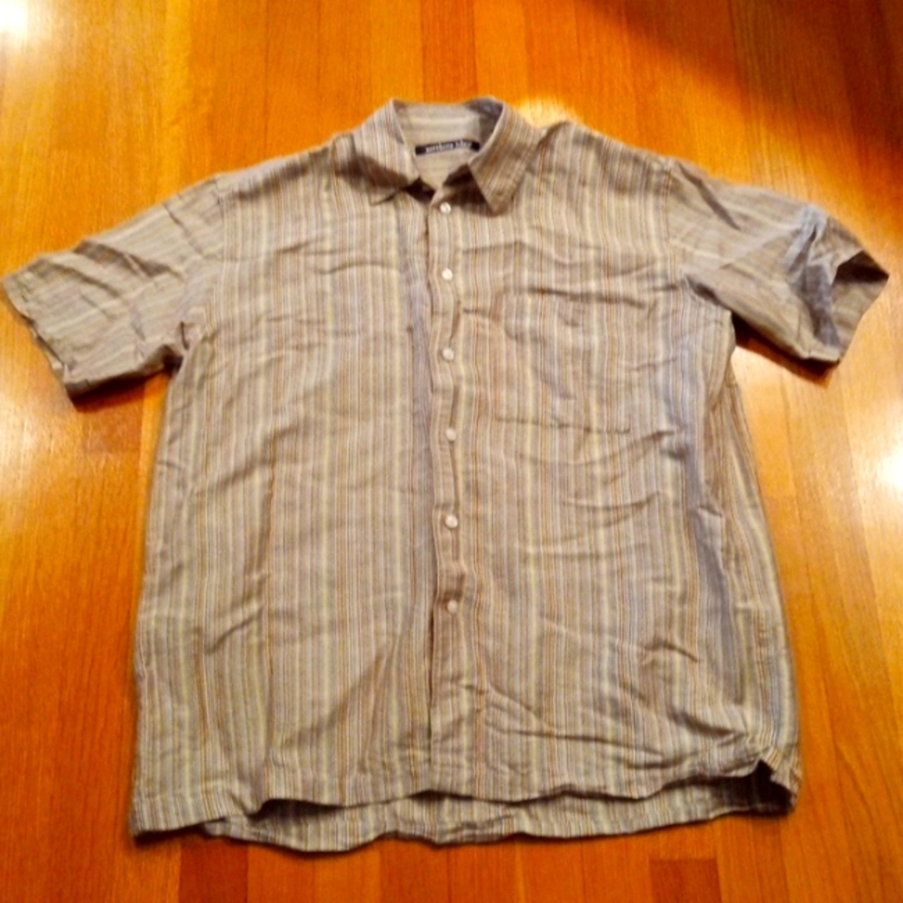 Linen Blend Mens Shirt Medium